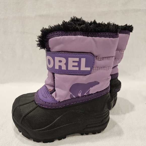 Sorel Kids' Violet and Black Winter Boots - Picture 2 of 8